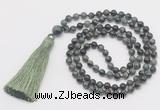 GMN272 Hand-knotted 6mm kambaba jasper 108 beads mala necklaces with tassel