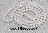 GMN431 Hand-knotted 8mm, 10mm faceted tibetan agate 108 beads mala necklaces