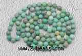 GMN439 Hand-knotted 8mm, 10mm grass agate 108 beads mala necklaces