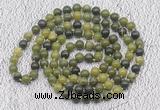 GMN470 Hand-knotted 8mm, 10mm Canadian jade 108 beads mala necklaces