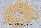 GMN476 Hand-knotted 8mm, 10mm honey jade 108 beads mala necklaces