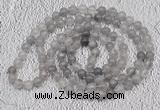 GMN486 Hand-knotted 8mm, 10mm cloudy quartz 108 beads mala necklaces