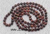 GMN495 Hand-knotted 8mm, 10mm red tiger eye 108 beads mala necklaces