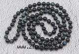 GMN496 Hand-knotted 8mm, 10mm blue tiger eye 108 beads mala necklaces
