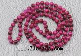 GMN501 Hand-knotted 8mm, 10mm red tiger eye 108 beads mala necklaces