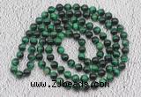 GMN502 Hand-knotted 8mm, 10mm green tiger eye 108 beads mala necklaces