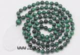 GMN5067 Hand-knotted 8mm, 10mm green tiger eye 108 beads mala necklace with pendant