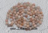 GMN514 Hand-knotted 8mm, 10mm moonstone 108 beads mala necklaces