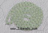 GMN516 Hand-knotted 8mm, 10mm prehnite 108 beads mala necklaces