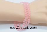 GMN5500 Hand-knotted 6mm matte rose quartz 108 beads mala necklaces