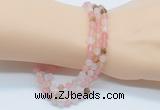 GMN5502 Hand-knotted 6mm matte volcano cherry quartz 108 beads mala necklaces
