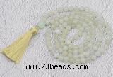 GMN59 Hand-knotted 8mm candy jade 108 beads mala necklace with tassel