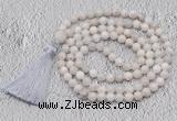 GMN663 Hand-knotted 8mm, 10mm crazy lace agate 108 beads mala necklaces with tassel