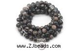 GMN7031 8mm grey opal 108 mala beads wrap bracelet necklace