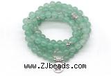 GMN7052 8mm green aventurine 108 mala beads wrap bracelet necklaces