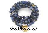 GMN7066 8mm sodalite 108 mala beads wrap bracelet necklaces