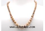 GMN7303 picture jasper graduated beaded necklace & bracelet set