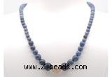 GMN7315 dumortierite graduated beaded necklace & bracelet set