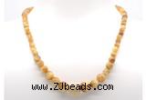 GMN7330 golden tiger eye graduated beaded necklace & bracelet set