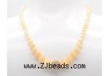 GMN7341 honey jade graduated beaded necklace & bracelet set