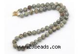 GMN7605 18 - 36 inches 8mm, 10mm matte rhyolite beaded necklaces