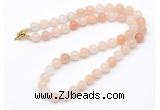 GMN7704 18 - 36 inches 8mm, 10mm round pink aventurine beaded necklaces