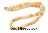 GMN7705 18 - 36 inches 8mm, 10mm round yellow aventurine beaded necklaces