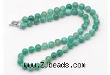 GMN7757 18 - 36 inches 8mm, 10mm round peafowl agate beaded necklaces