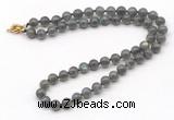 GMN7818 18 - 36 inches 8mm, 10mm round grade A labradorite beaded necklaces