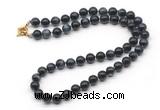 GMN7841 18 - 36 inches 8mm, 10mm round grade AA blue tiger eye beaded necklaces