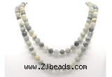 GMN8026 18 - 36 inches 8mm, 10mm seaweed quartz 54, 108 beads mala necklaces