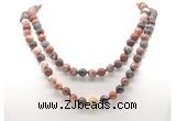 GMN8034 18 - 36 inches 8mm, 10mm brecciated jasper 54, 108 beads mala necklaces