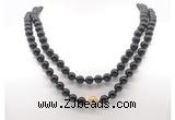 GMN8044 18 - 36 inches 8mm, 10mm black tourmaline 54, 108 beads mala necklaces