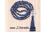 GMN8202 18 - 36 inches 8mm sodalite 54, 108 beads mala necklace with tassel