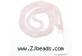 GMN8400 8mm, 10mm rose quartz 27, 54, 108 beads mala necklace with tassel