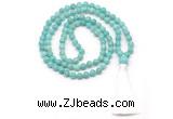 GMN8540 8mm, 10mm amazonite 27, 54, 108 beads mala necklace with tassel