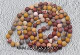 GMN921 Hand-knotted 8mm, 10mm matte mookaite 108 beads mala necklaces