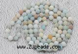 GMN923 Hand-knotted 8mm, 10mm matte amazonite 108 beads mala necklaces