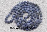 GMN925 Hand-knotted 8mm, 10mm matte sodalite 108 beads mala necklaces