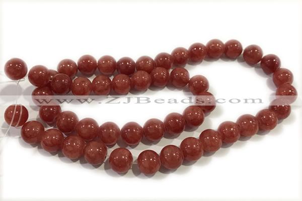 JADE115 15 inches 6mm round honey jade gemstone beads