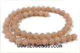 JADE134 15 inches 4mm round honey jade gemstone beads