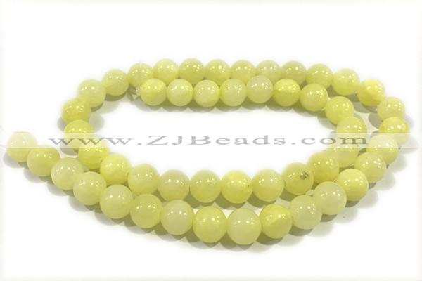 JADE164 15 inches 4mm round honey jade gemstone beads