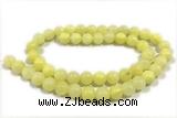 JADE165 15 inches 6mm round honey jade gemstone beads