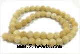 JADE174 15 inches 4mm round honey jade gemstone beads