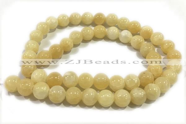 JADE174 15 inches 4mm round honey jade gemstone beads
