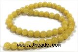 JADE194 15 inches 4mm round honey jade gemstone beads
