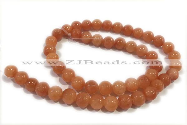 JADE221 15 inches 8mm round honey jade gemstone beads