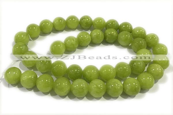 JADE275 15 inches 6mm round honey jade gemstone beads
