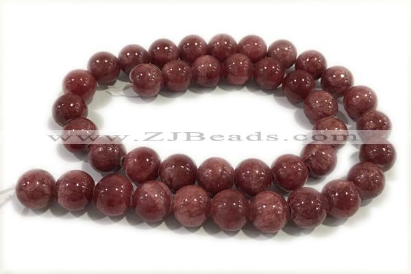 JADE288 15 inches 12mm round honey jade gemstone beads