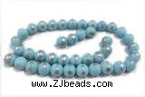 JADE454 15 inches 4mm round silvery jade gemstone beads